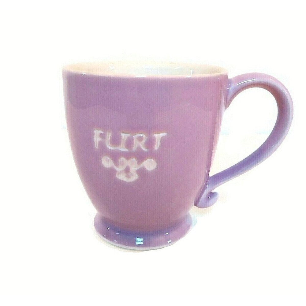 2006 Starbucks Lavender Embossed Flirt Coffee Mug Cup